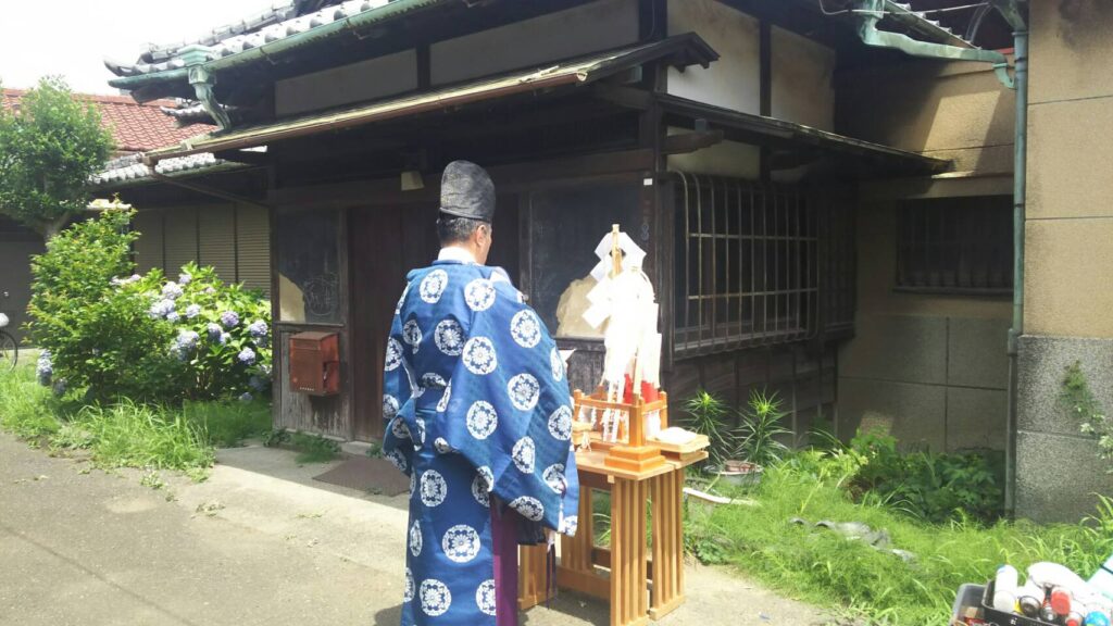 お祓い中の様子